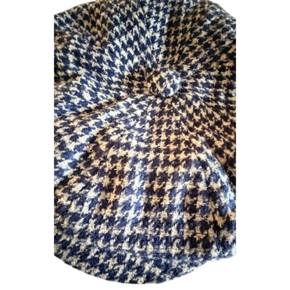 The English Hatter 1935 Houndstooth Newsboy Cap Wool Silk Blend Size 58 (7¼) - Picture 3 of 7